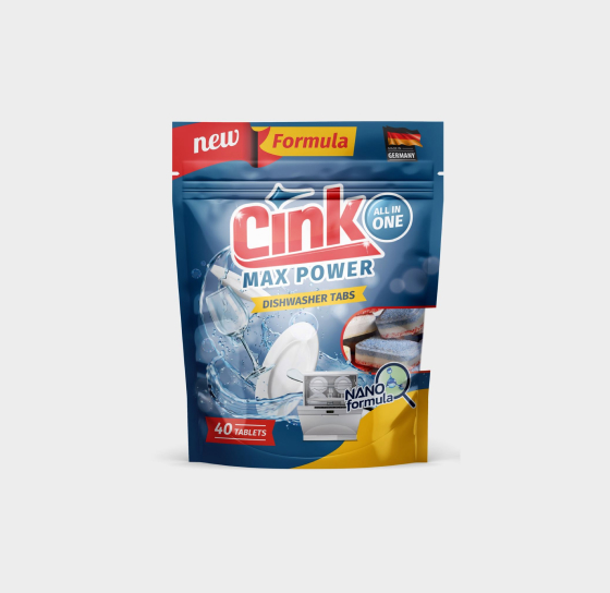 Таблетки для посудомойки CINK с нано-формулой 40шт